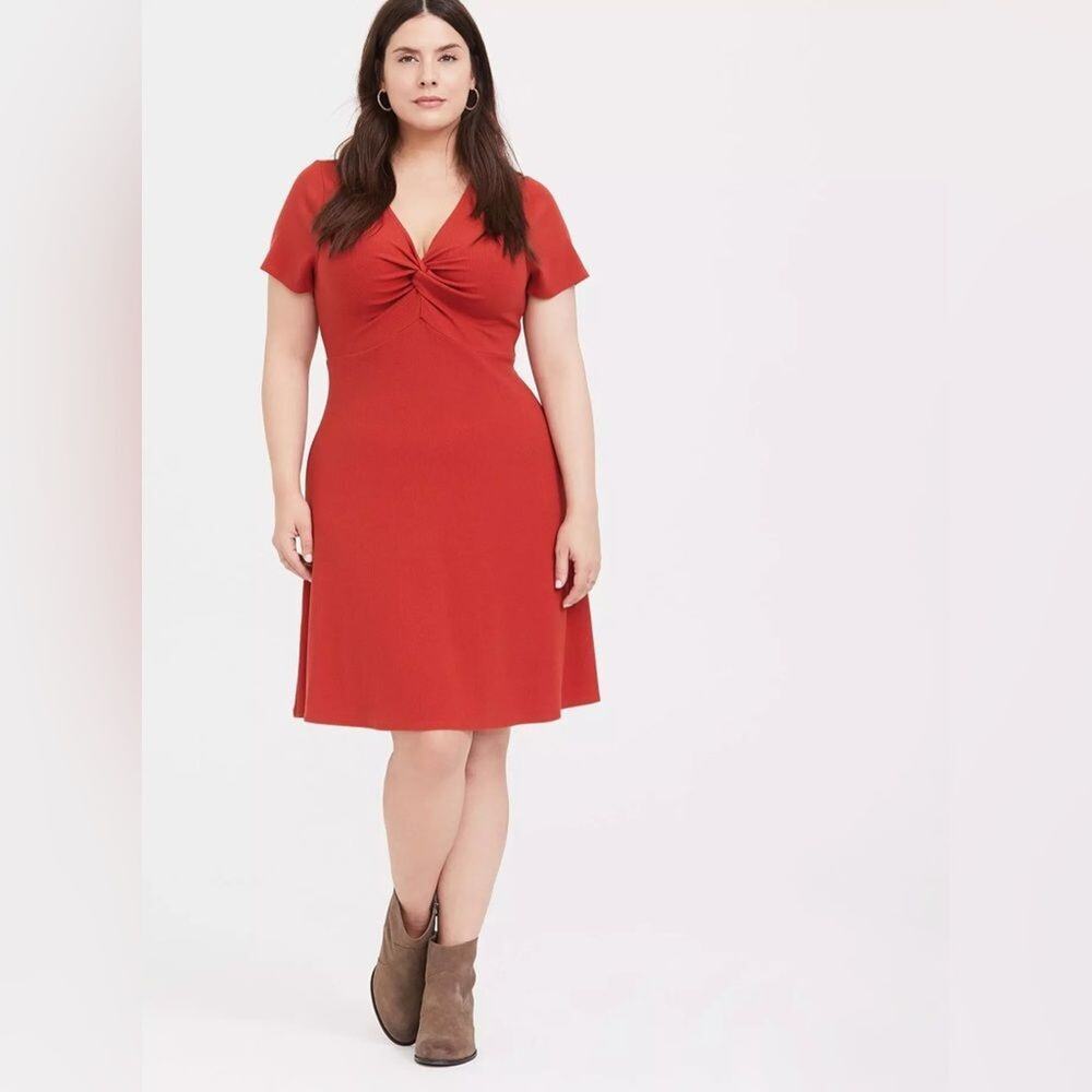 torrid Red Twist-Front Mini Dress